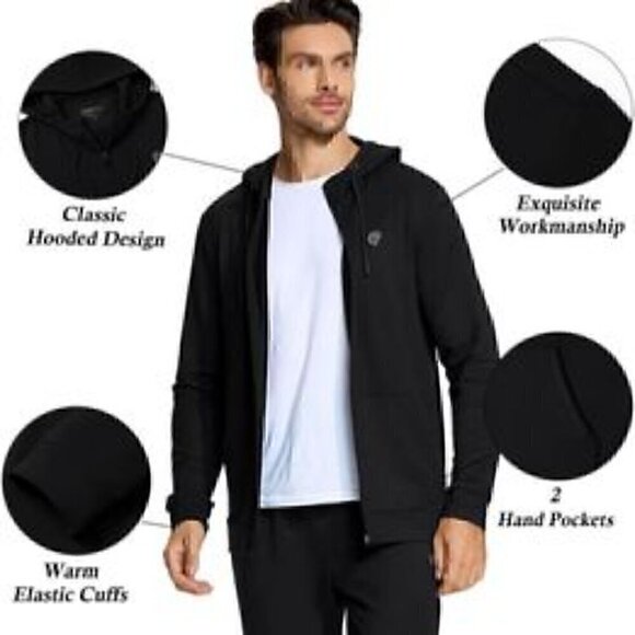 Veboon Zip up hoodie men's - Picture 3 of 4